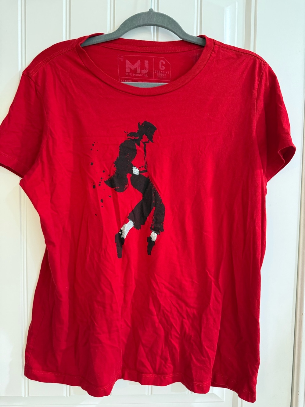 MJ The Musical Red Graphic Short-Sleeve Tee -runs small